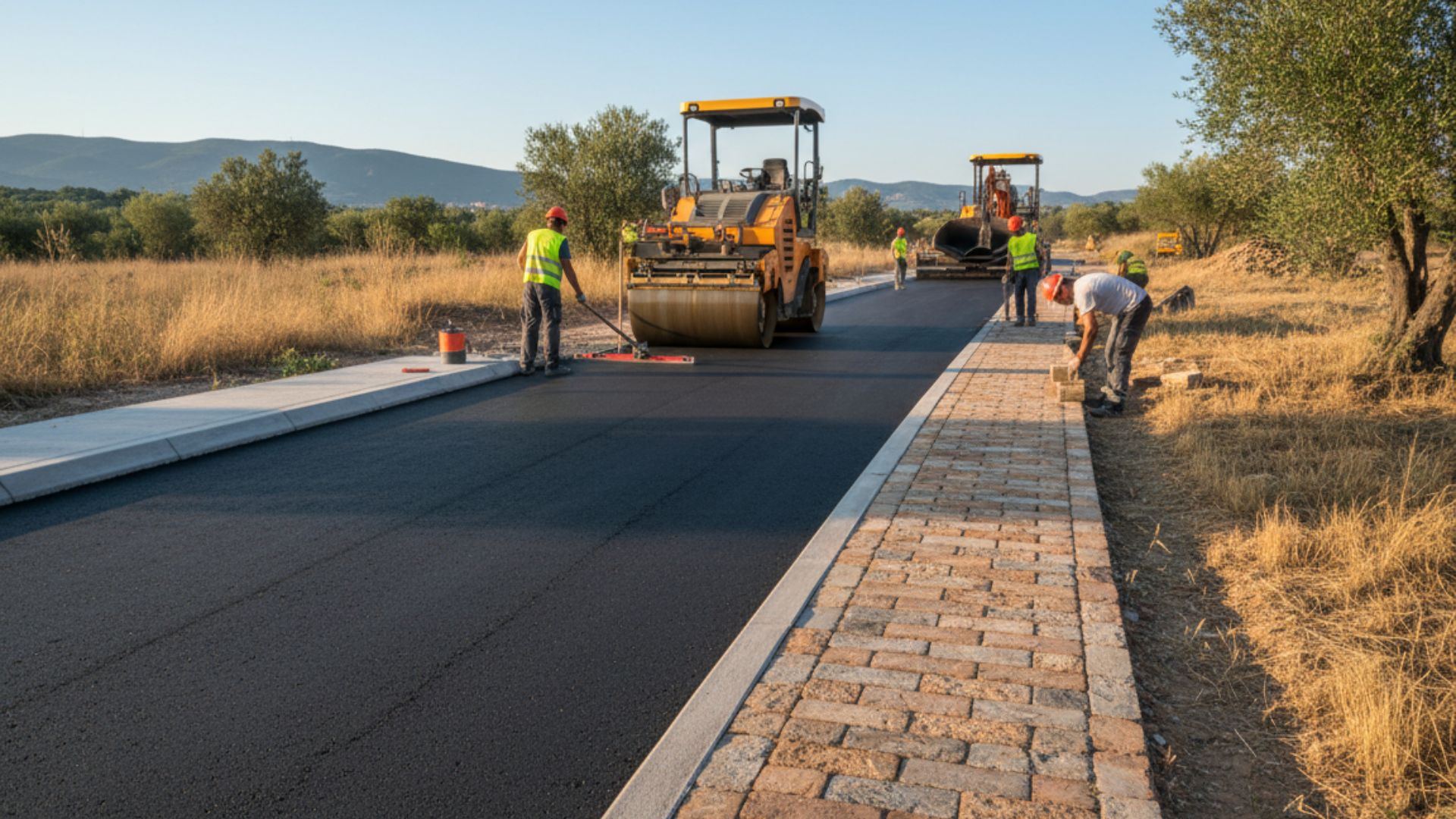 Bordure béton contre bordure pavée — choix technique et esthétique — Société Missaoui