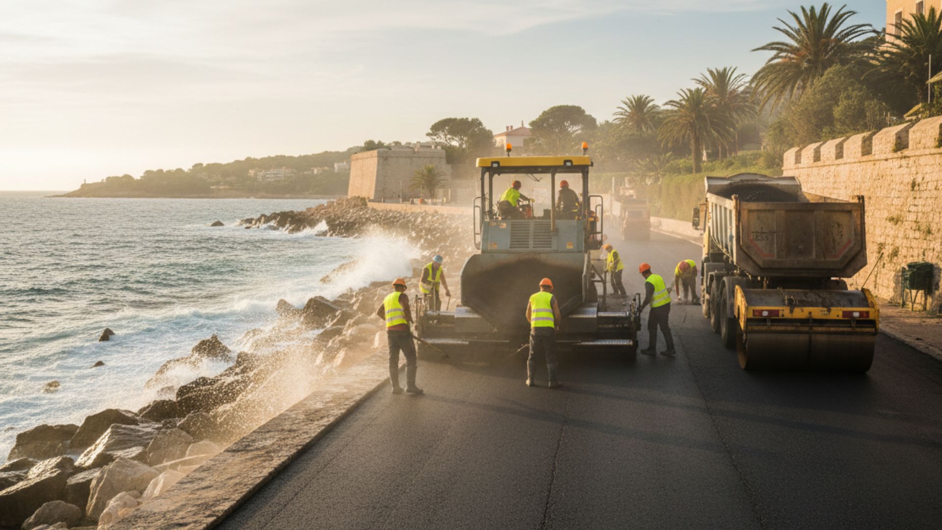 Cap d'Antibes : enrobé et contraintes des embruns marins — Société Missaoui