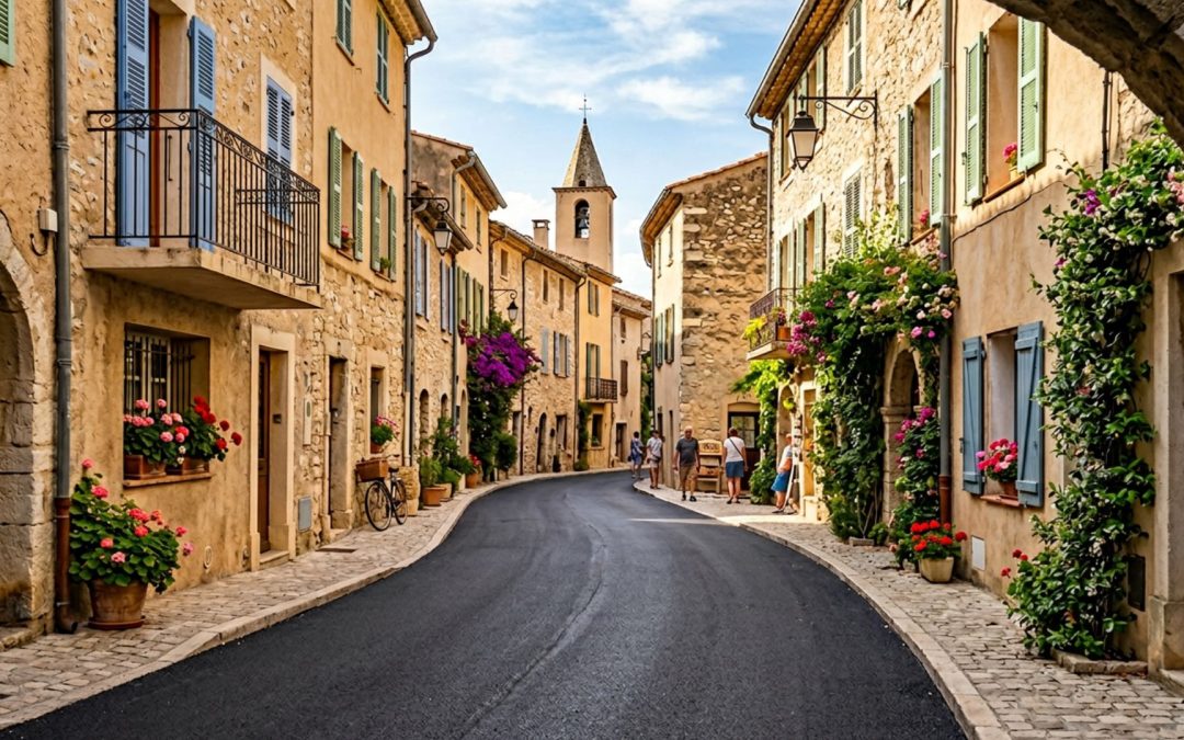 Enrobé à La Colle-sur-Loup : village provençal