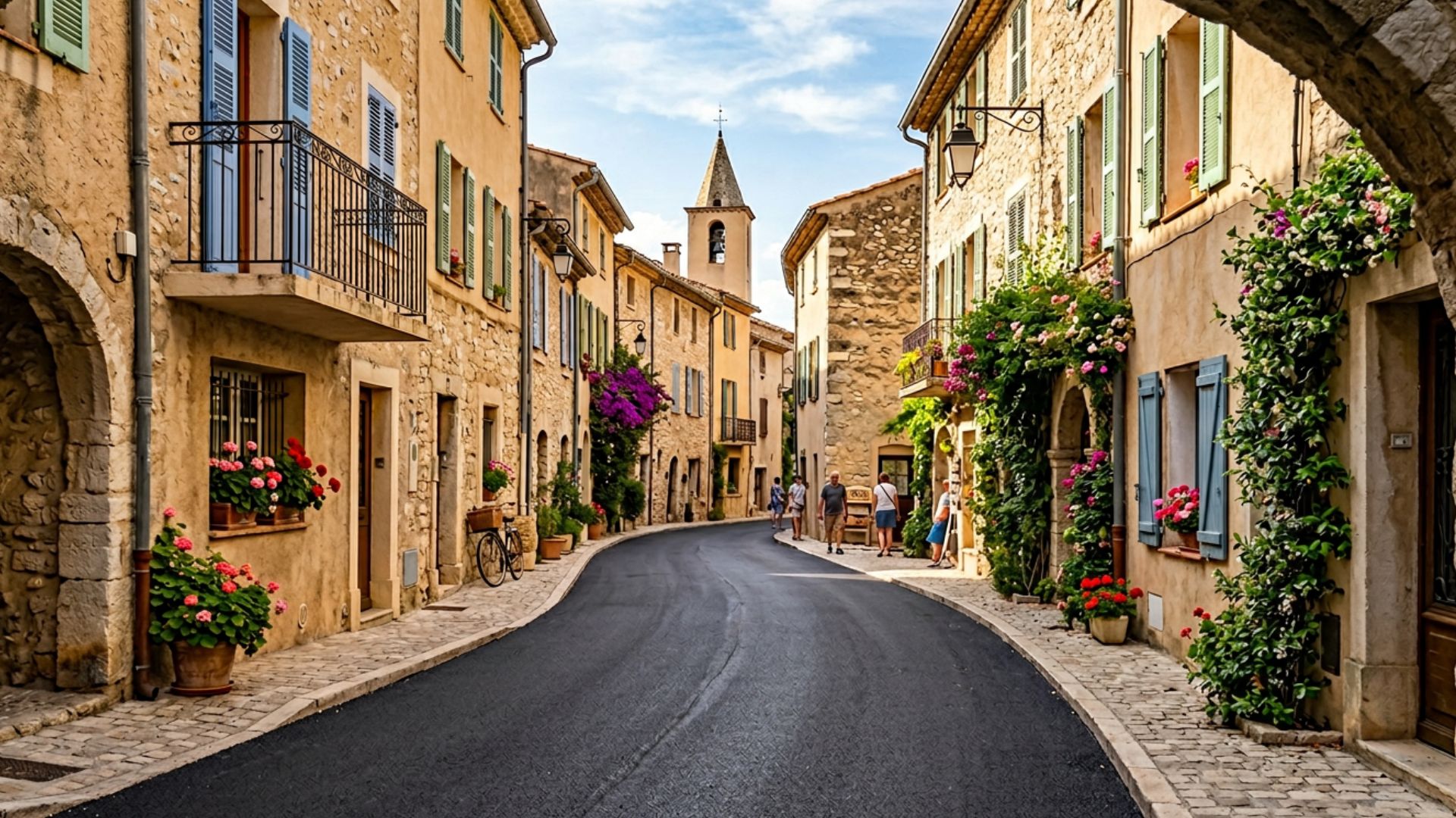Enrobé à La Colle-sur-Loup — village provençal — Société Missaoui