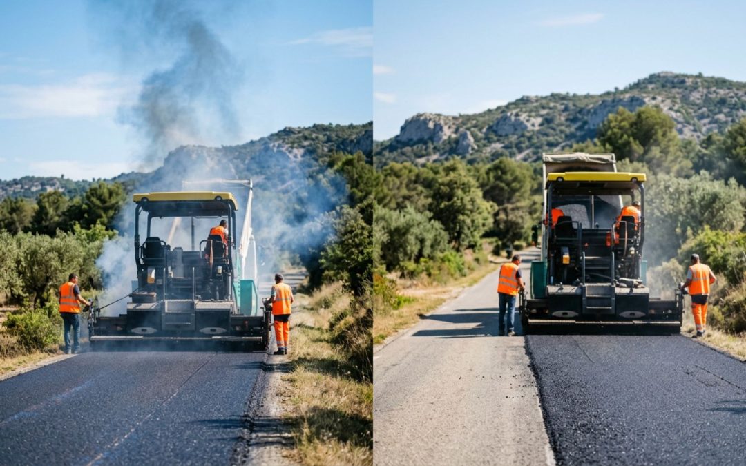 Enrobé à chaud vs enrobé tiède : impact CO2
