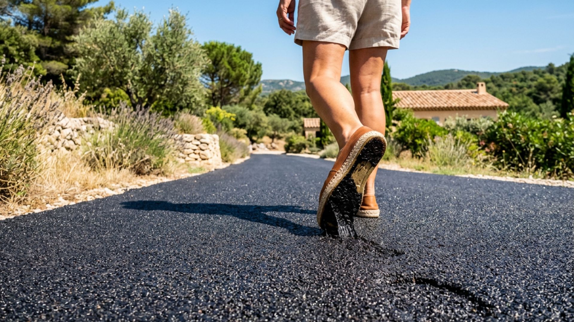 Enrobé qui colle en été — comprendre le phénomène de ressuage du bitume sous l'effet de la chaleur — Société Missaoui Alpes-Maritimes Var