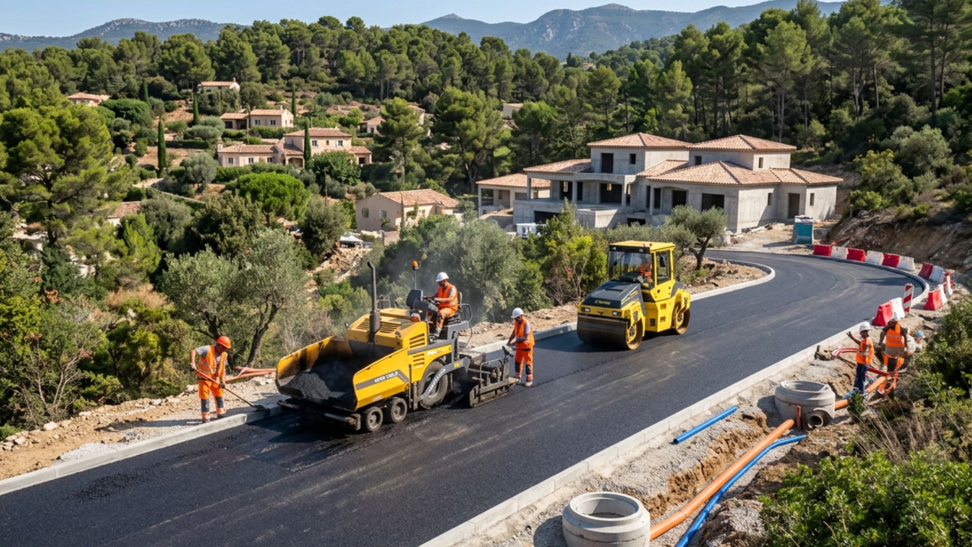 Guide du permis de construire et VRD enrobé — pièces PC2 PC3 PCMI4, coefficient PLU, stationnement ALUR, accessibilité PMR, loi sur l'eau — Société Missaoui Alpes-Maritimes Var