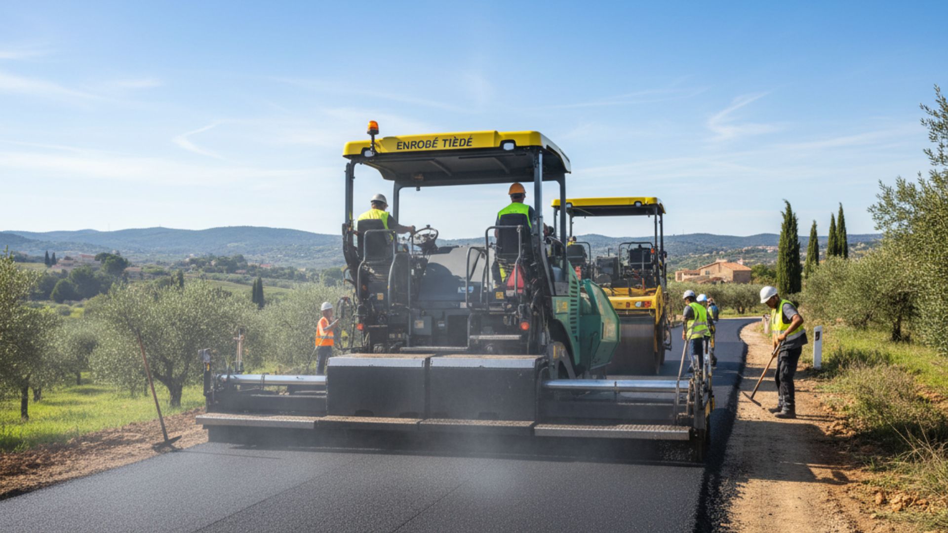 Guide enrobé tiède Warm Mix Asphalt WMA — bénéfices environnementaux, réduction CO2 20-30 %, HAP, normes NF EN 13108, applications HQE — Société Missaoui Alpes-Maritimes Var