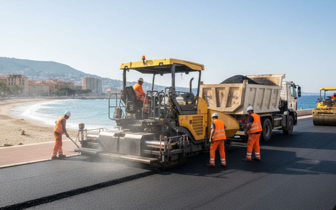 Menton : réussir un chantier d&rsquo;enrobé en front de mer