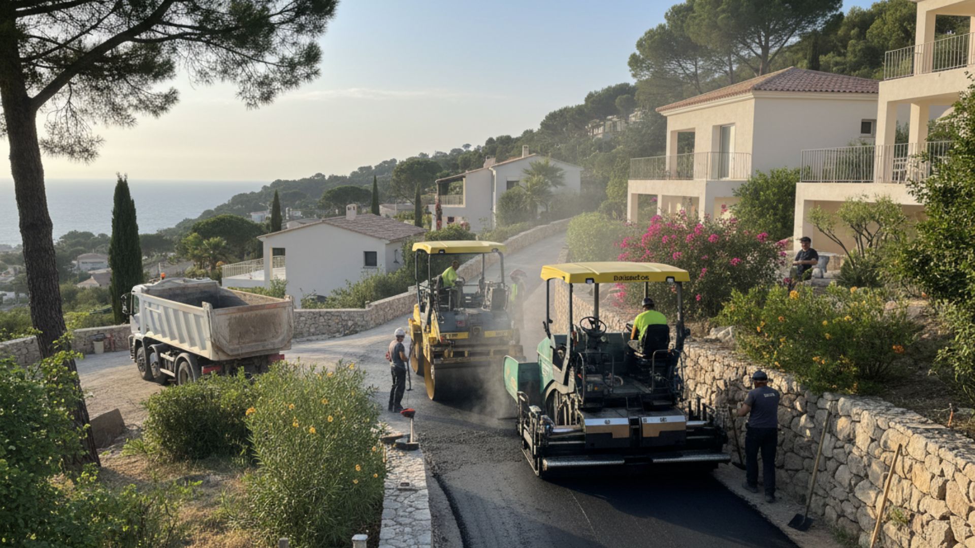 Super-Cannes — intervenir sur les villas en dévers — enrobé Société Missaoui